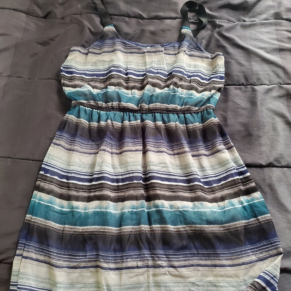 Striped summer dress, women’s large XHILARATION